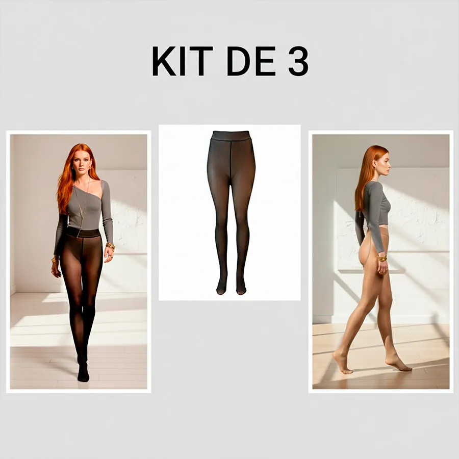 3307-UNI-NEGRO KIT DE 3 MEDIAS 6191